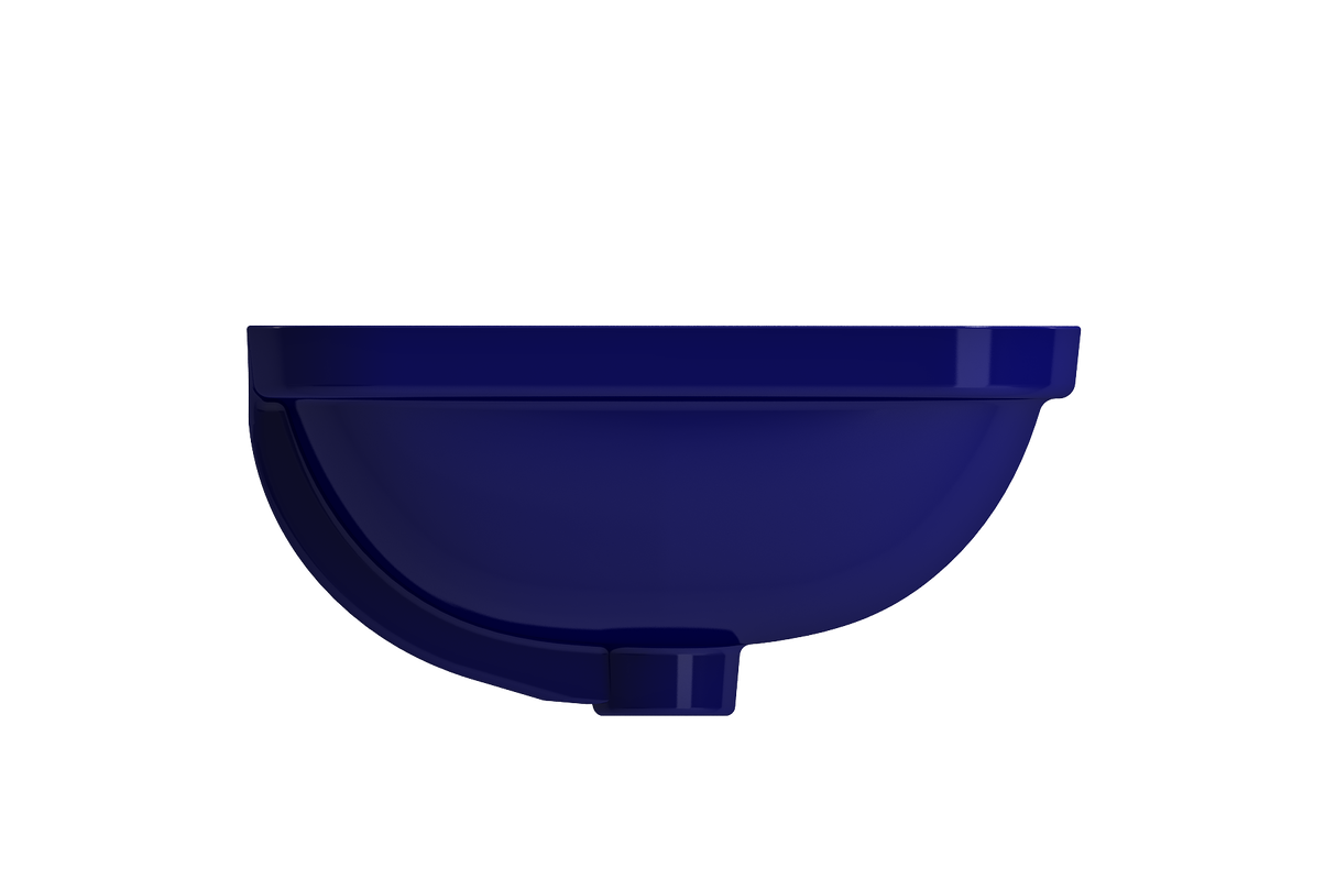 BOCCHI 1006-010-0125 Scala Undermount Sink Fireclay 21.75 in. with Overflow in Sapphire Blue