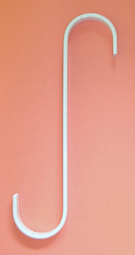Village Wrought Iron SH-7-W S Hook 7 Inch WHITE **FINAL SALE - Non-returnable**