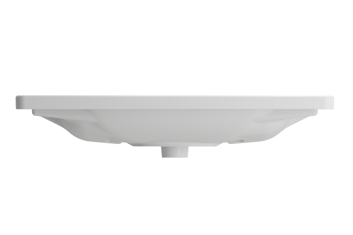 BOCCHI 1008-002-0126 Taormina Wall-Mounted Sink Basin Fireclay 33.75 in. 1-Hole with Overflow in Matte White
