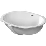 Duravit 0466510000 Lavatory Sink Santosa Under Mount with Overflow 22 x 18-1/2 x 8-1/2 Inch Oval White