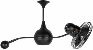 Matthews Fan B2K-BK-MTL Brisa 360° counterweight rotational ceiling fan in Matte Black finish with metal blades.