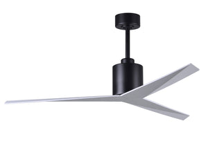 Matthews Fan EK-BK-WH Eliza 3-blade paddle fan in Matte Black finish with gloss white all-weather ABS blades. Optimized for wet locations.