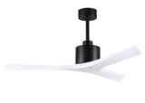 Matthews Fan MW-BK-MWH-52 Mollywood 6-speed contemporary ceiling fan in Matte Black finish with 52” solid matte white wood blades