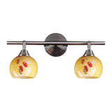 Elk 102-2YW Mela 18'' Wide 2-Light Sconce - Yellow Blaze Glass