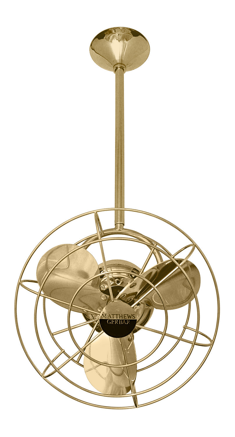 Matthews Fan BD-PB-MTL Bianca Direcional ceiling fan in Polished Brass finish with metal blades.