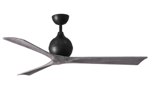 Matthews Fan IR3-BK-BW-60 Irene-3 three-blade paddle fan in Matte Black finish with 60