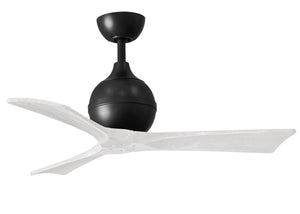 Matthews Fan IR3-BK-MWH-42 Irene-3 three-blade paddle fan in Matte Black finish with 42