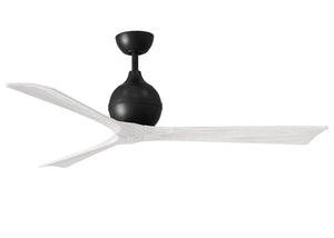 Matthews Fan IR3-BK-MWH-60 Irene-3 three-blade paddle fan in Matte Black finish with 60