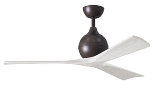 Matthews Fan IR3-TB-MWH-52 Irene-3 three-blade paddle fan in Textured Bronze finish with 52