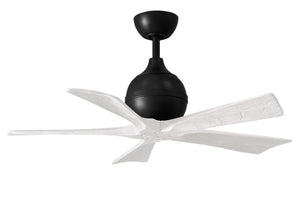 Matthews Fan IR5-BK-MWH-42 Irene-5 five-blade paddle fan in Matte Black finish with 42