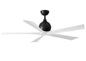 Matthews Fan IR5-BK-MWH-60 Irene-5 five-blade paddle fan in Matte Black finish with 60