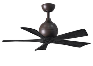 Matthews Fan IR5-TB-BK-42 Irene-5 five-blade paddle fan in Textured Bronze finish with 42