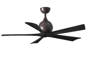 Matthews Fan IR5-TB-BK-52 Irene-5 five-blade paddle fan in Textured Bronze finish with 52