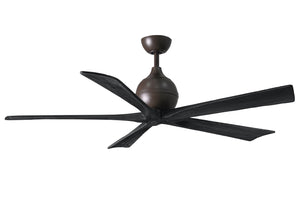 Matthews Fan IR5-TB-BK-60 Irene-5 five-blade paddle fan in Textured Bronze finish with 60