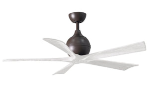 Matthews Fan IR5-TB-MWH-52 Irene-5 five-blade paddle fan in Textured Bronze finish with 52
