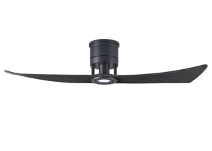 Matthews Fan LW-BK-BK Lindsay ceiling fan in Matte Black finish with 52