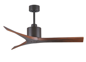 Matthews Fan MW-TB-WA-52 Mollywood 6-speed contemporary ceiling fan in Textured Bronze finish with 52” solid walnut tone blades