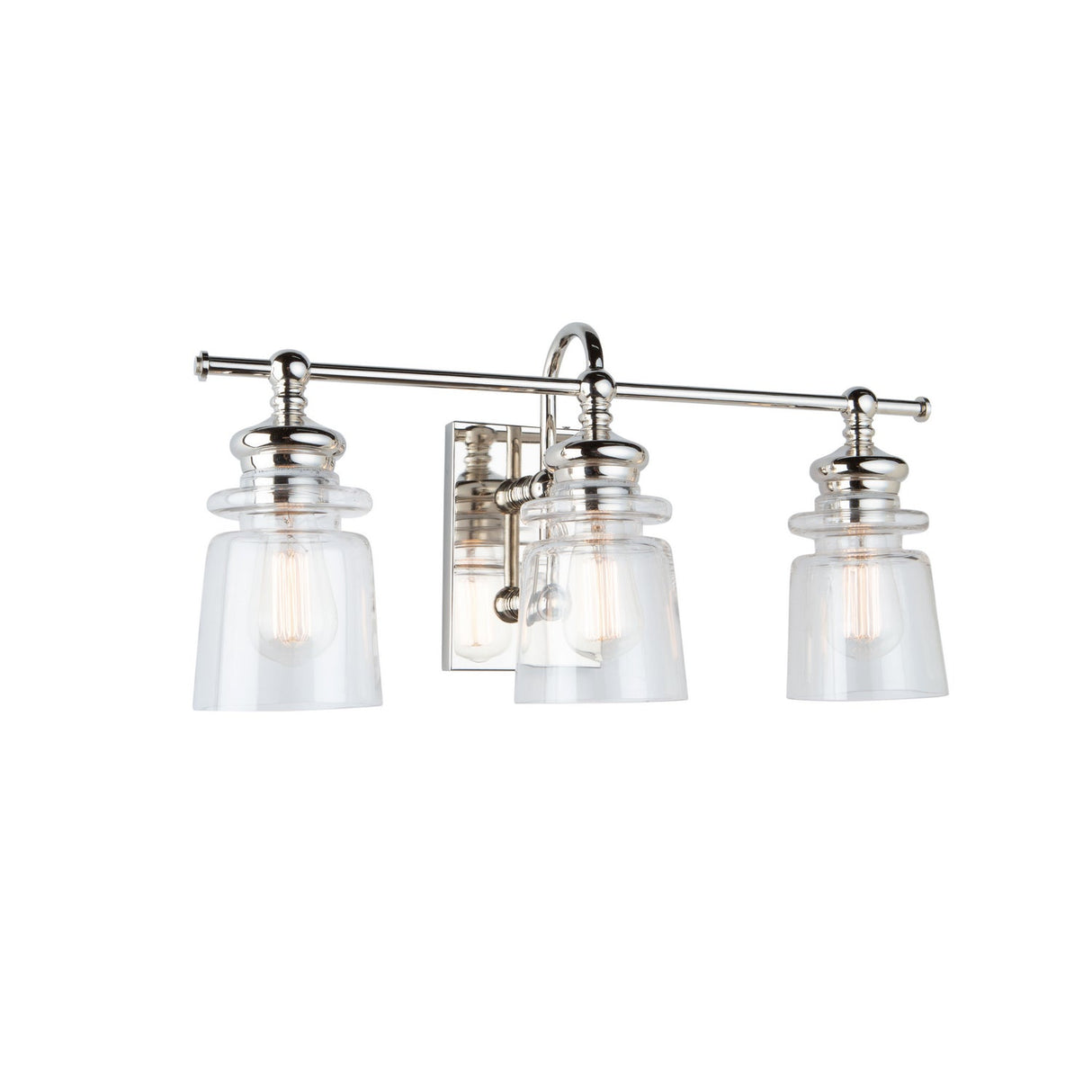Castara Bathroom Vanity Light - Polished Nickel / 3-Light