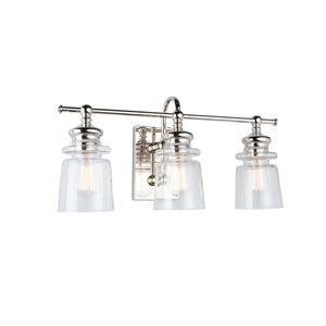 Castara Bathroom Vanity Light - Polished Nickel / 3-Light