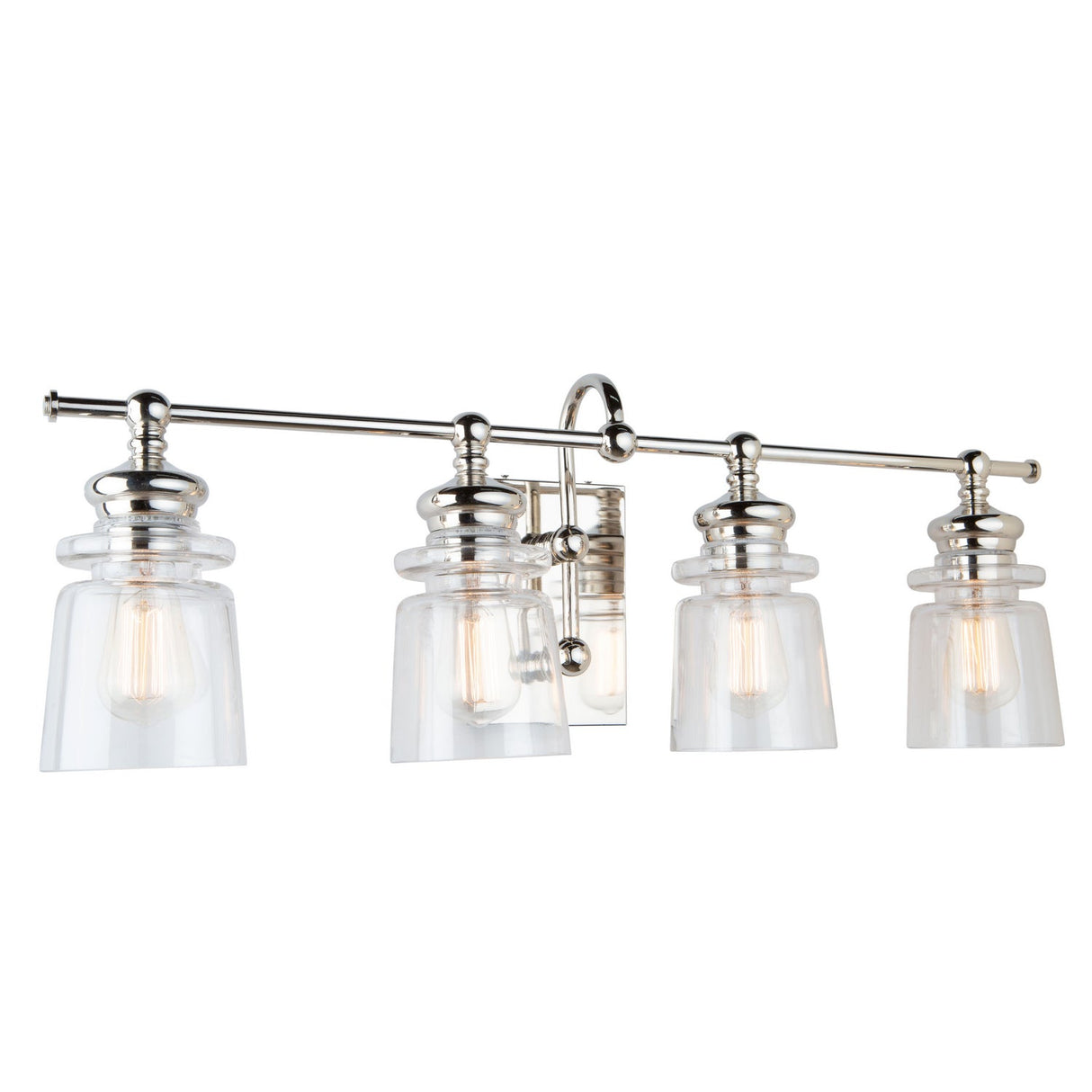 Castara Bathroom Vanity Light - Polished Nickel / 4-Light