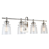 Castara Bathroom Vanity Light - Polished Nickel / 4-Light