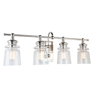 Castara Bathroom Vanity Light - Polished Nickel / 4-Light