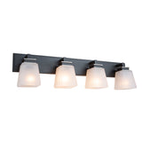 Eastwood Bathroom Vanity Light - Black & Brushed Nickel / 4-Light