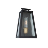 Charleston Outdoor Wall Light - Black, Vintage Gold / 10.25