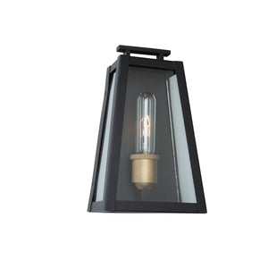 Charleston Outdoor Wall Light - Black, Vintage Gold / 10.25