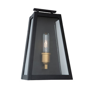 Charleston Outdoor Wall Light - Black, Vintage Gold / 13.50
