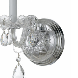 Traditional Crystal 1 Light Swarovski Strass Crystal Polished Chrome Sconce 1031-CH-CL-S