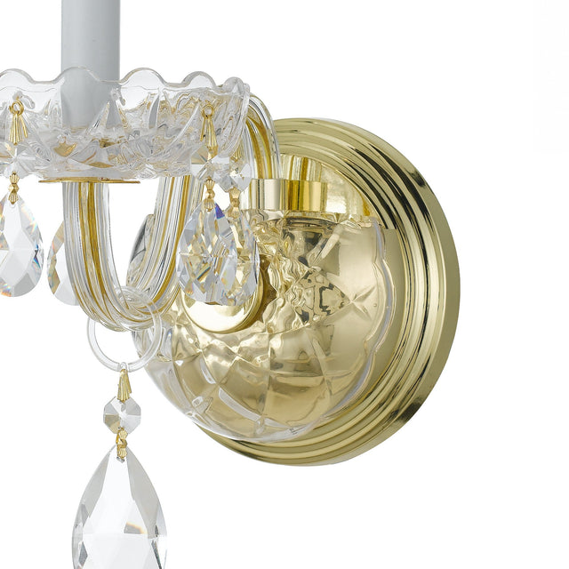 Traditional Crystal 1 Light Swarovski Strass Crystal Polished Chrome Sconce 1031-CH-CL-S