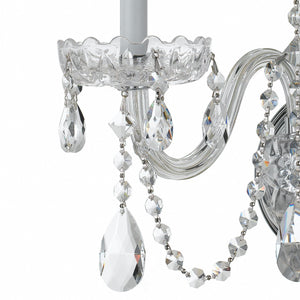 Traditional Crystal 3 Light Hand Cut Crystal Polished Chrome Sconce 1033-CH-CL-MWP