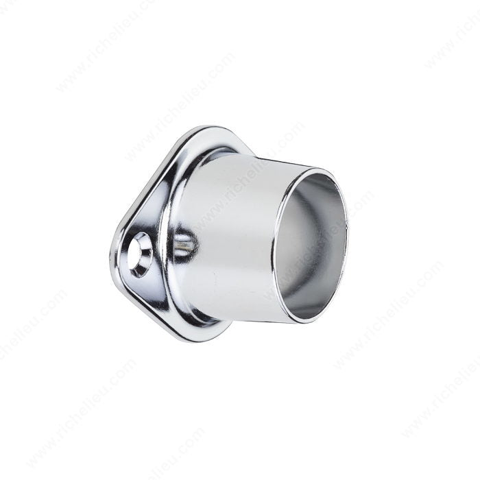 Richelieu 2211612140 Closed Rod Supports, Screw-in - 1-1/16" (27 mm), Polished Chrome, Included