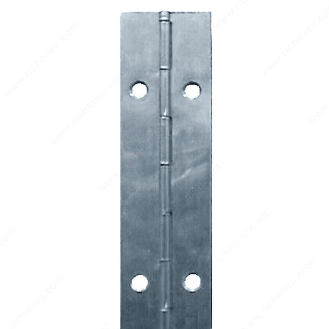 Richelieu 32072170 Piano Hinges - 1-1/4" Width, Stainless Steel, 72 in, Stainless Steel, 0.1 in, #6 Screw, 3 in