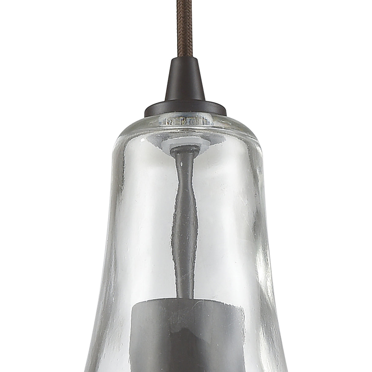 Elk 10446/1 Hand Formed Glass 6'' Wide 1-Light Mini Pendant - Oil Rubbed Bronze