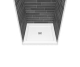 MAAX 420000-501-001-100 B3Square 3636 Acrylic Alcove Shower Base in White with Center Drain