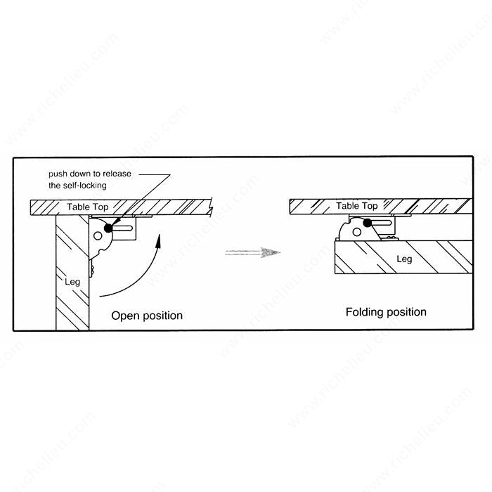 Richelieu 658002G Table Hinge