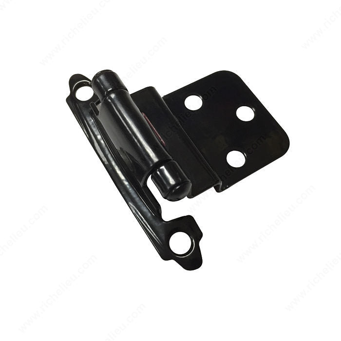 Richelieu BP13890 Semi-Concealed Self-Closing Hinge - 138, Black, 2 3/4 in, 2 5/32 in, 90, 1 1/32 in, Included / #5 Screw
