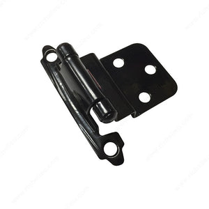Richelieu BP13890 Semi-Concealed Self-Closing Hinge - 138, Black, 2 3/4 in, 2 5/32 in, 90, 1 1/32 in, Included / #5 Screw