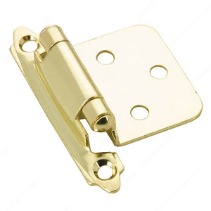 Richelieu BP134130 Semi-Concealed Self-Closing Hinge - 134, Brass, 130, Included / #5 Screw