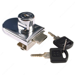 Richelieu BP64085190 No-Drill Glass Door Lock, Black