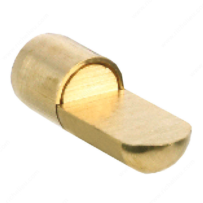 Richelieu 2100BR Metal Shelf Clip with Sleeve - 1/4", Brass