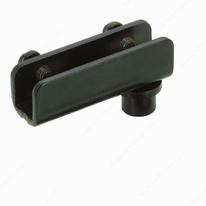 Onward 576FBR Pivot Hinge for Glass Door Recessed Within Furniture or Cabinet, Black, 1 9/16 in, Plastic, 1/2 in, 15/32 in