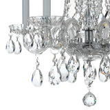 Traditional Crystal 5 Light Hand Cut Crystal Polished Chrome Chandelier 1061-CH-CL-MWP