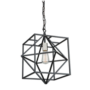 Roxton Pendant - Matte Black & Polished Nickel