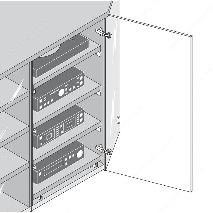 Richelieu 75M43090 94° Screw-On Glass Door Hinge - Self-Closing