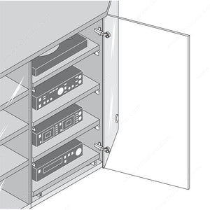 Richelieu 75M43090 94° Screw-On Glass Door Hinge - Self-Closing