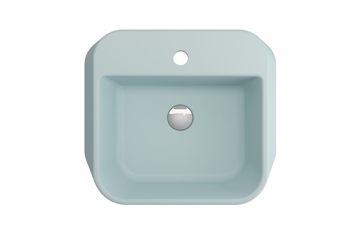 BOCCHI 1074-029-0126 Firenze Vessel Fireclay 19.75 in. 1-Hole  in Matte Ice Blue