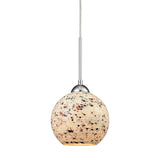 Elk 10741/1 Spatter 1-Light Mini Pendant in Polished Chrome with Spatter Mosaic Glass